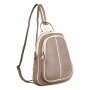 Real Leather bagback  tope + ivory