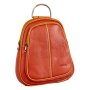 Real Leather bagback  coral + tan