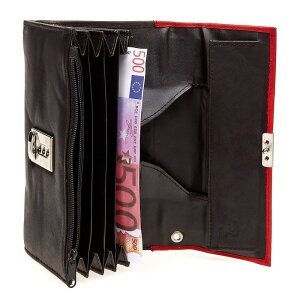 Waiters wallet made from real nappa leather with chain