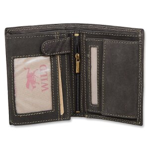 Real leather wallet, compact, high quality, robust MK042