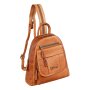Back pack made from real leather Tan
