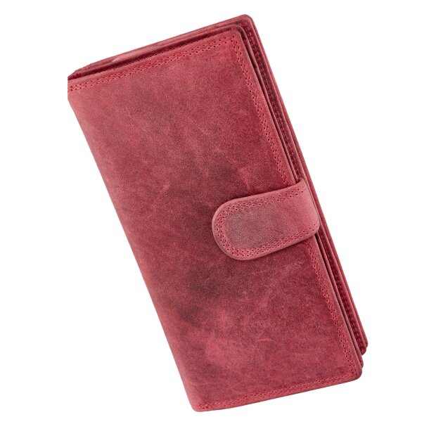 Wallet made of water buffalo leather Pink