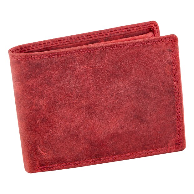 mens wallet made from real leather red