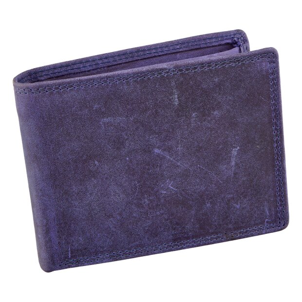 mens wallet made from real leather Navy Blue