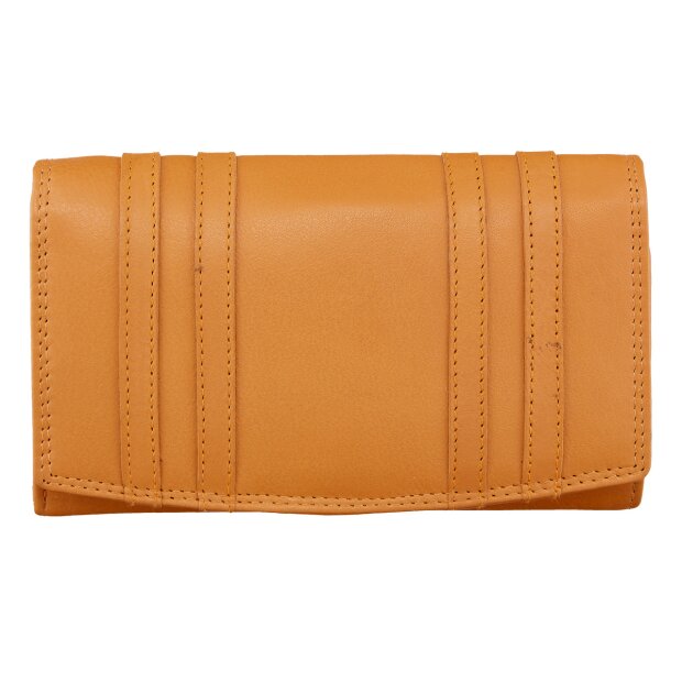 Tillberg ladies wallet made from real leather 10x17x3 cm Tan