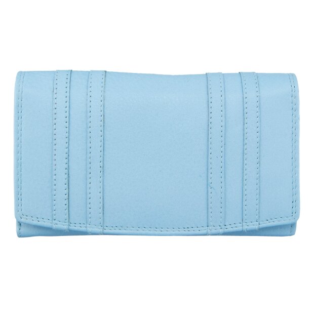 Tillberg ladies wallet made from real leather 10x17x3 cm Aqua