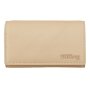 Ladies wallet made of real nappa leather camel