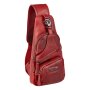 Real leather shoulder bag, cross body bag Red