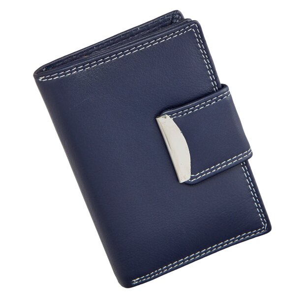 Ladies wallet made from real leather Navy Blue