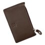 Wallet/credit card case made of real leather Tan