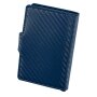 Credit card case made from real leather Navy Blue