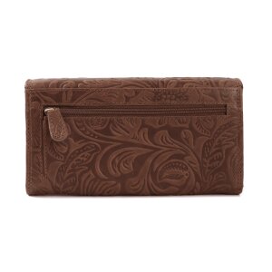 Wallet made from real leather Mid brown