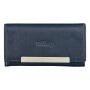 Surjeet-Reena unisex wallet, purse, pocket real leather 9cmx11cmx0,5cm Navy Blue