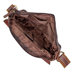 Tillburry real leather shoulder bag Dark Brown