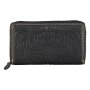 Real leather wallet, motif eagle Black