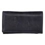 Real leather wallet, motif eagle Navy Blue