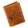 Real leather wallet, motif scorpion Tan