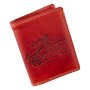 Real leather wallet, motif scorpion Red