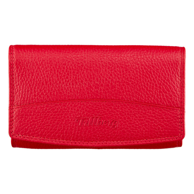 Wallet made from real leather Red