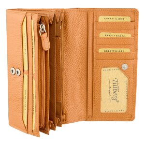 Ladies wallet made from real leather Tan