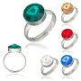 Ring mit Swarovski Stein in Emerald