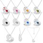 Womens necklace, Tillberg, pendant with Swarovski stones, heart, silver-plated, crystal