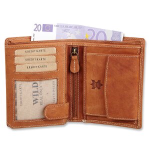 Wild Real Only !!! real leather mens wallet 12.5x9.5x3cm