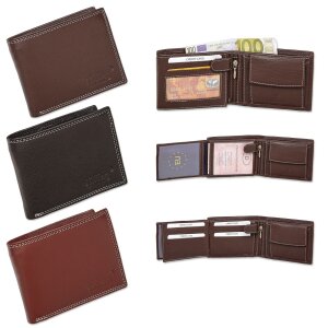 Wallet made from real leather, RFID blocking