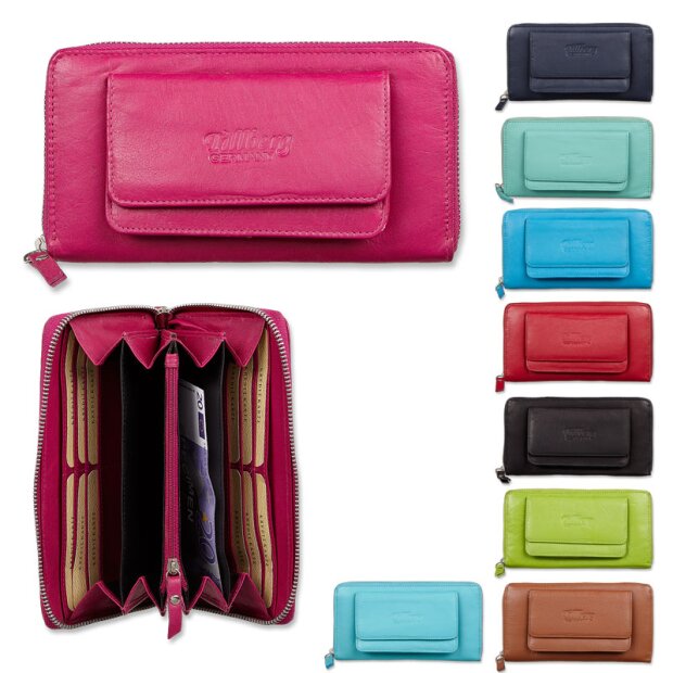Tillberg ladies wallet made from real nappa leather 10x19x3,5 cm