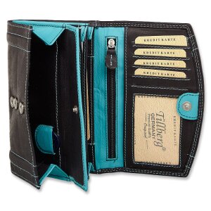 Tillberg ladies wallet made from real nappa leather 10,5x17x3 cm