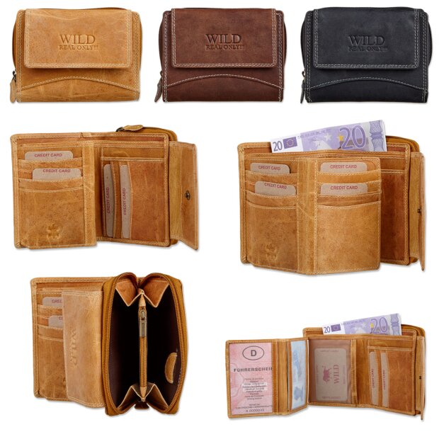 Real leather wallet, robust, high quality