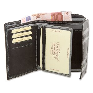 Tillberg ladies wallet made from real leather 11x13x3cm