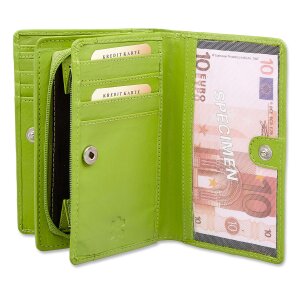 Wallet, real leather, unisex, portrait format, high quality, smooth surface,