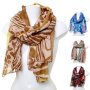 Scarf, fine scarf, tiger stripes, leo pattern