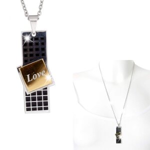 Stainless steel necklace with fashionable pendant