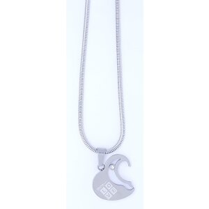 Stainless Steel Necklace with a heart pendant occupied...