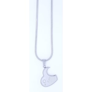 Stainless steel necklace with heart pendant, for women,...