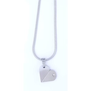 Stainless steel necklace with stainless steel pendant...