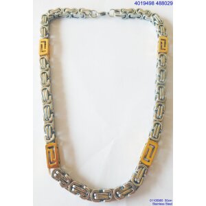 Stainless steel necklace 50 cm long 0,6 cm wide
