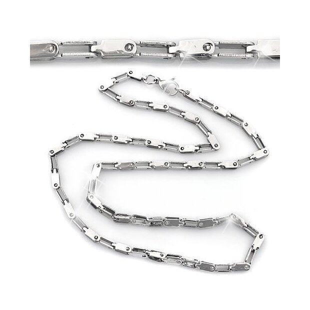 Stainless steel necklace 55 cm long 0,3 cm wide