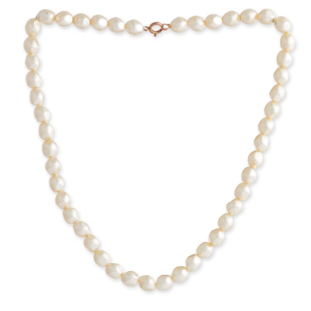 Venture, for ladies, pearl chain, cream rose, uneven pearl shape