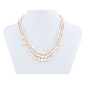 Bead chain for ladies by Venture, cream rose,...