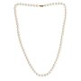 Bead chain for ladies by Venture, uneven pearl shape, gold-colored twist closure, creamy pearls