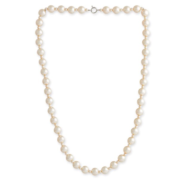 Tillberg bead chain, for women, cream rose color with silver-colored closure
