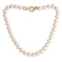 Venture, pearl necklace, for women, cream rose color with gold-colored closure