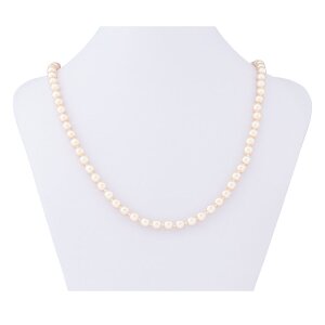 Glass bead chain, for women, Venture, cream rose light...