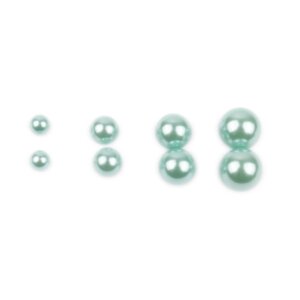 Earrings, pearls, light blue, set with different sizes, 4...