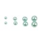 Perlenohrringe, hellblau, Set mit verschiedene Gr&ouml;&szlig;en, 4 Paare