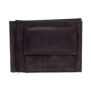 Real leather wallet with dollar clip